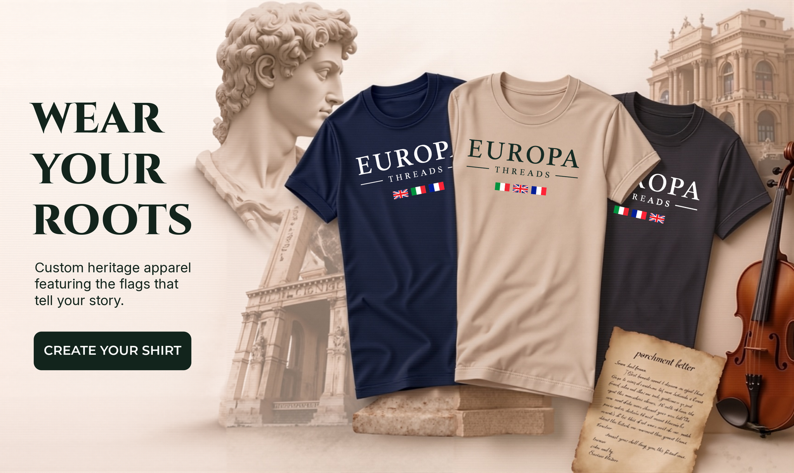 Europa Threads Custom Multi-Flag Canvas Display